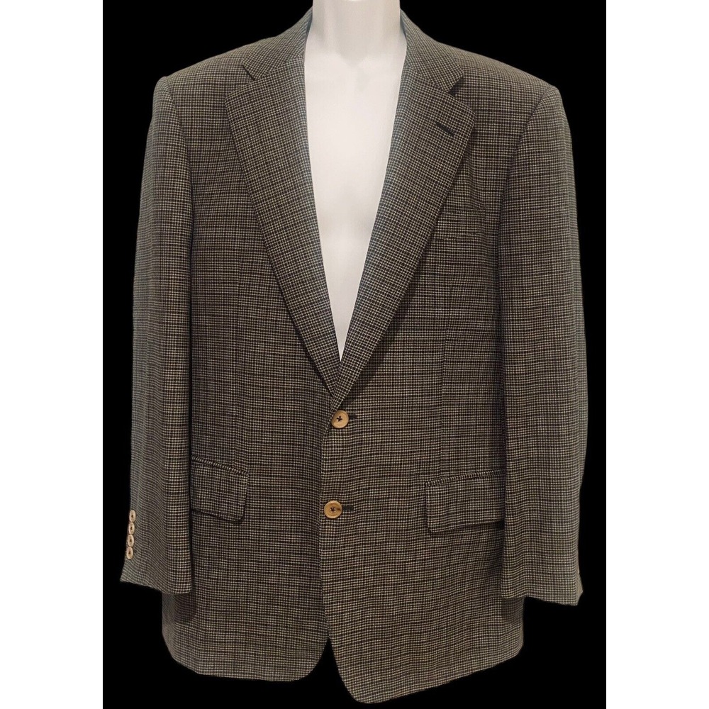Ermenegildo Zegna Sport Coat‎ Lightweight Summer Mens 42 Brown Check Wool E